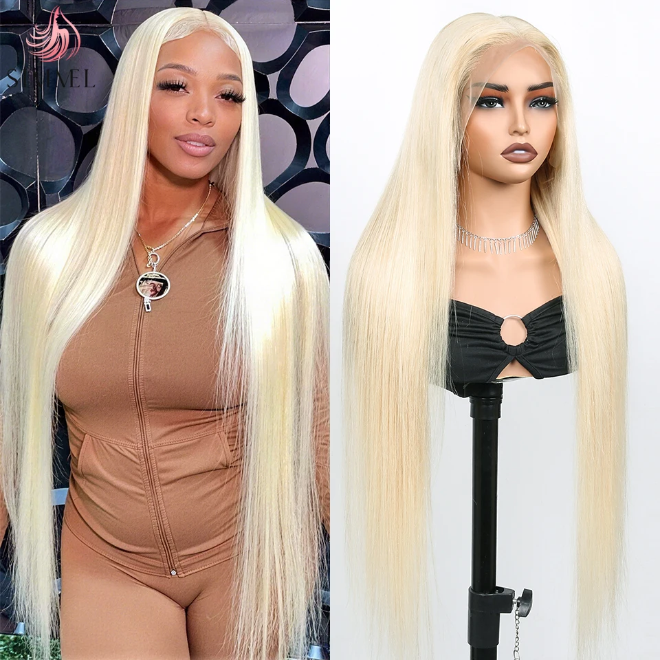 

32 Inch Blonde 613 Lace Front Wig Human Hair 13X4 Body Wave Blonde Wigs 180% Density Pre Plucked 613 HD lace Glueless Wigs
