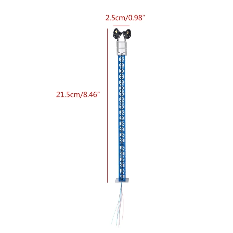 Model kolei 1:87 światła skala HO cztery światła lampy piaskownica stołowa gra wojenna maszt kratowy lampa Rainway Model D5QA