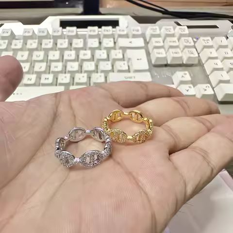 MESSITOK S 925 sterling silver classic hollowed out full diamond women's ring, non allergenic and non fading. Fashion Gift