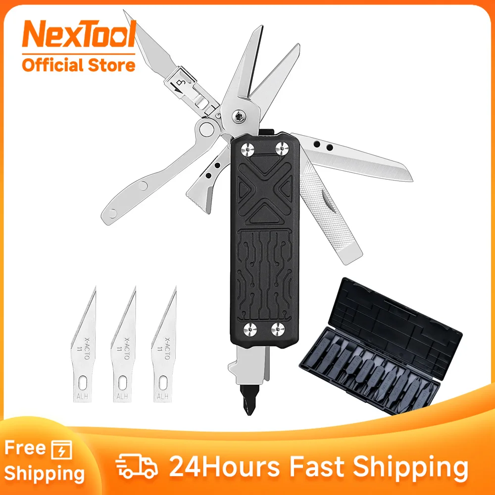Imagem -01 - Nextool-bolso Multitool Faca Faca Dobrável Tesoura Alicate Serra Caminhadas ao ar Livre Camping Equipamentos Edc 10in e1 nextool bolso multitool faca faca dobravel tesoura alicate serra caminhadas ao ar livre camping equipamentos edc 10in e1 01