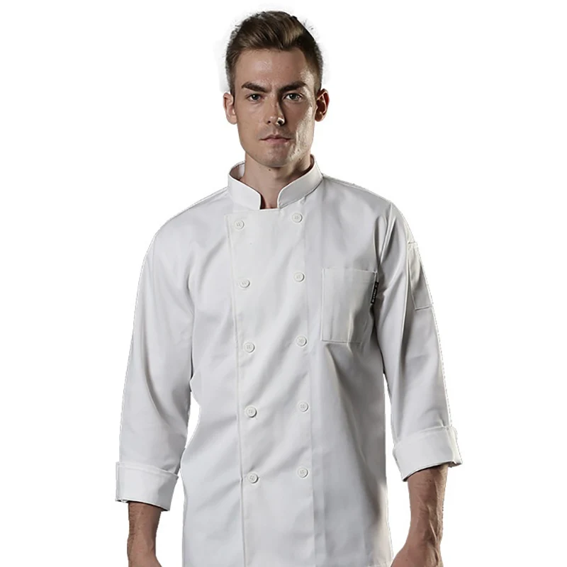 Long-sleeved Chef Jacket Men and Women Autumn and Winter Coat Baking Cakes Clothes Western Pastry Overalls