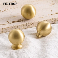 Tinyhob Round Ball Dresser Knobs Drawer Pulls Handles Gold Furniture Handles for Cabinets and Drawers Knobs Wardrobe Pulls