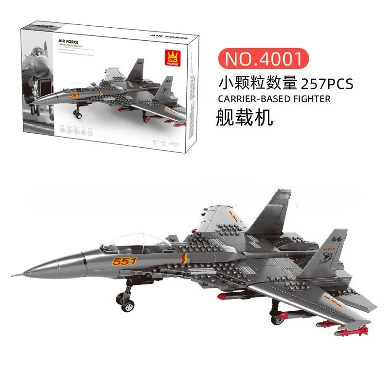 Technical P-51 AH-64 APACHEs Nighthawk Attack Aircraft Building Blocks Military Stealth carrier based Fighter Bricks Toys