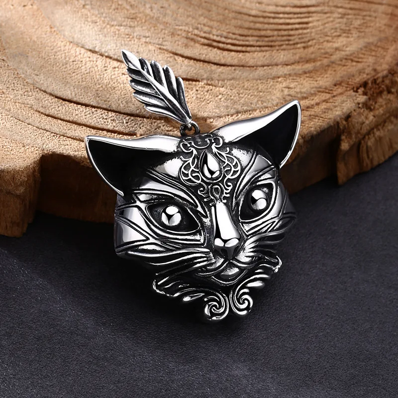 

Wholesale 925 sterling silver pendant, personalized and versatile, exquisite cat pendant, Thai silver retro vintage vintage fash