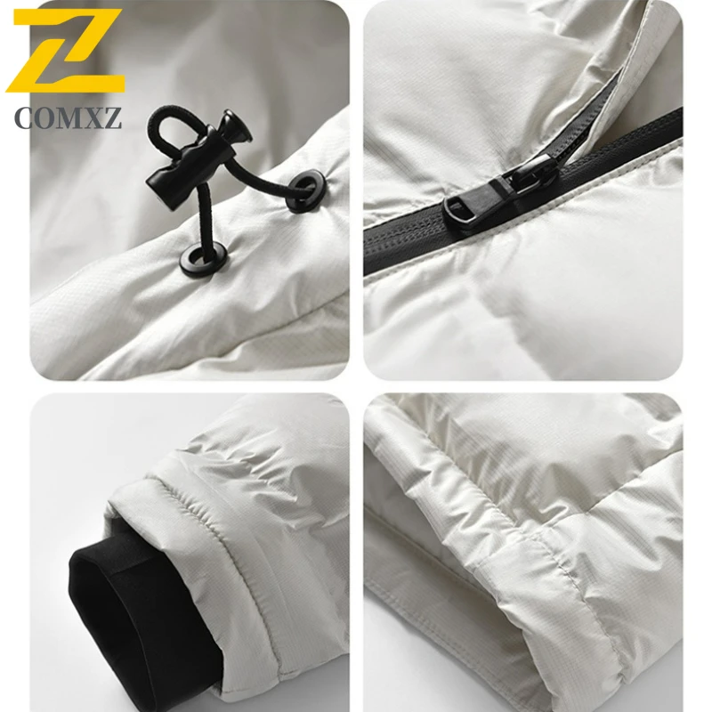 2025 Men's Winter Long Puffer Jacket High-end Casual Over the knee Cold-proof Warm Hooded Parka Women Outdoor Ski Padding Coat