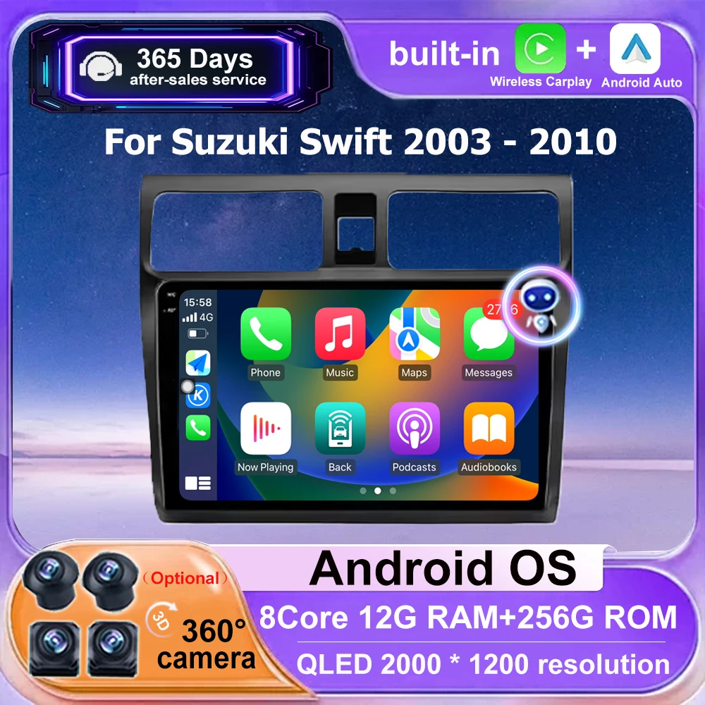 

10" Android Auto For Suzuki Swift 2003-2010 Car Radio Multimidia Video Player GPS Navigation WIFI 4G Carplay Head Unit BT DSP