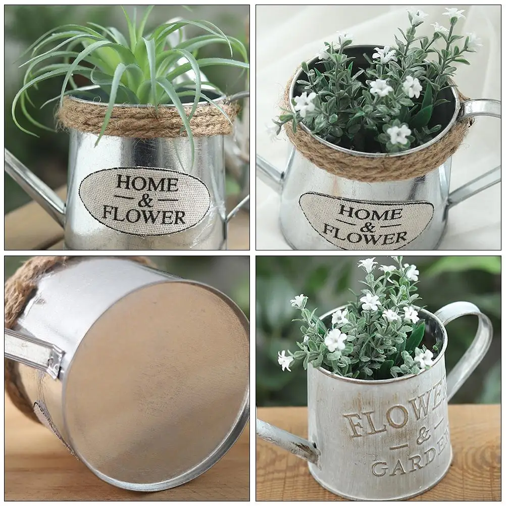 

Rustic Iron Watering Can Vintage Flower Vase Sprinkler Kettle for Home Garden Balcony Bedroom Plant Decor Farmhouse Tool