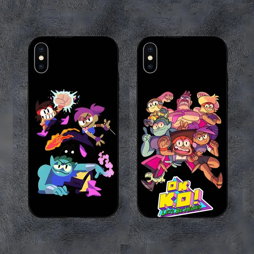 

O-OK KO Lets be Heroes Phone Case For Samsung S25,S24,S22,S23,S30,Ultra,S20,S30,Plus,S21 Fe,10,9,5G Silicone Cover