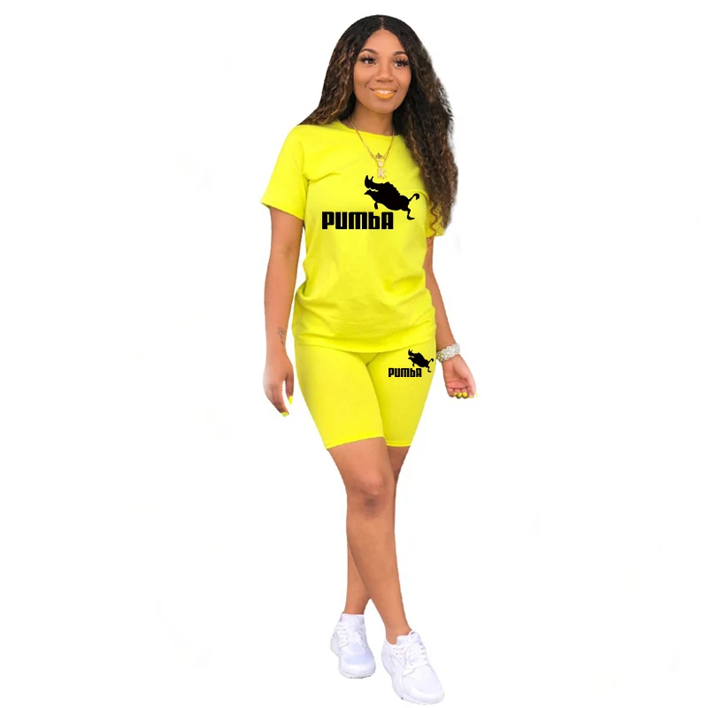 2026 Neue Hochwertige Freizeitkleidung für Damen Sommer Zweiteiler Damen Trainingsanzug T-Shirts O-Ausschnitt Shorts Tägliche Kurzarm-Kombination Topseller – Detail 6