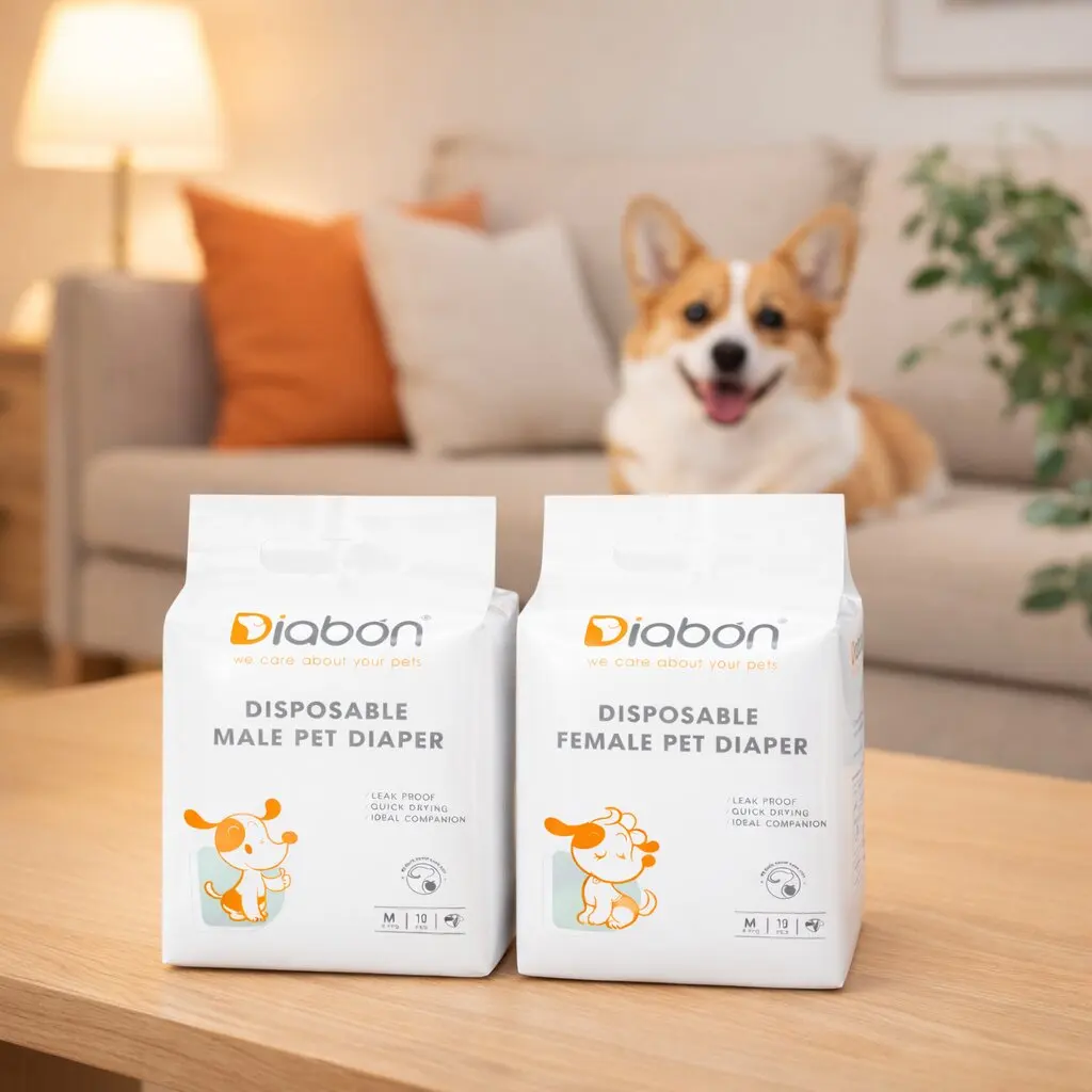 DB10PCS ultra-thin breathable pet diapers, available for both male and female pets, widened for instant absorption, dry and odorless, soft and comfortable