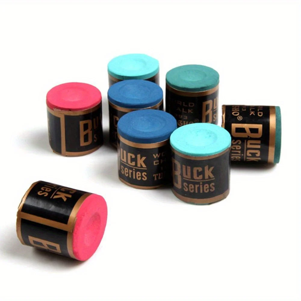 2 PCS High-Performance Pool Cue Tip Chalks - Non-Slip, Sweat-Resistant, High-Index Plastic Construction - Enhance Your Billiard