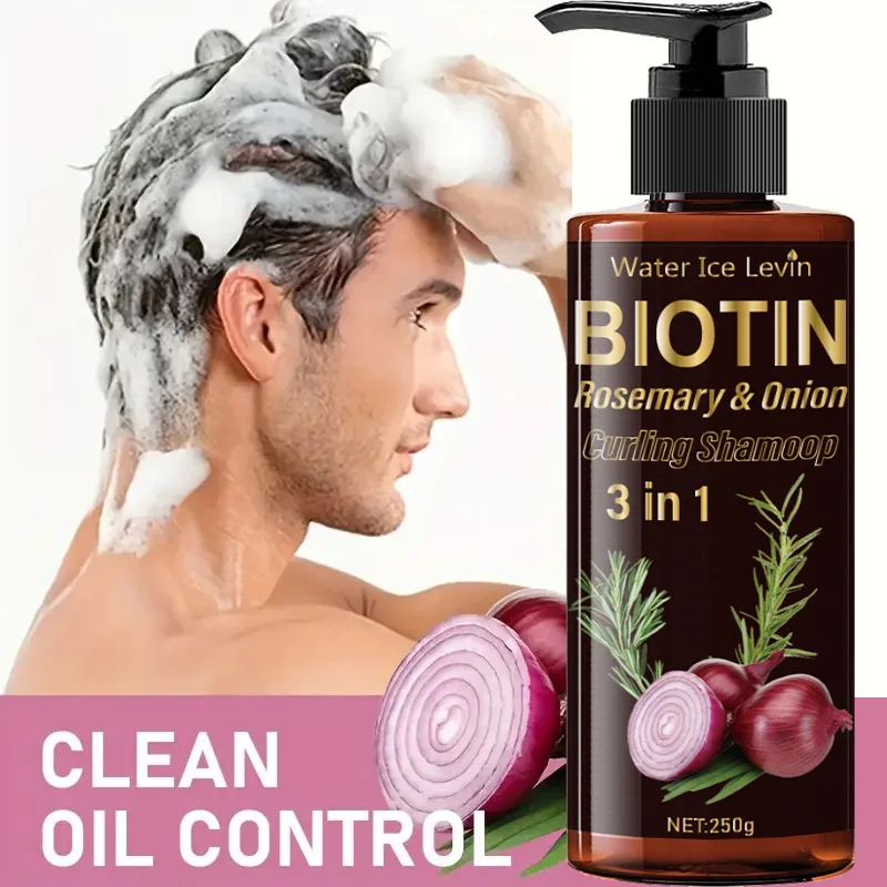 

Biotin Rosemary ＆ Onion 3 In 1 Shampoo Deep Clean Oil Control Anti-dandruff Strengthen Hair Roots Nourishing Hair Care Set
