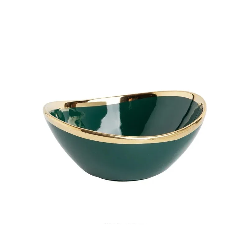 Nordic Ceramic Bowls for Salad, Fruit Snack, Soup, Dessert, Noodle Bowl Tray, Kitchen Tableware