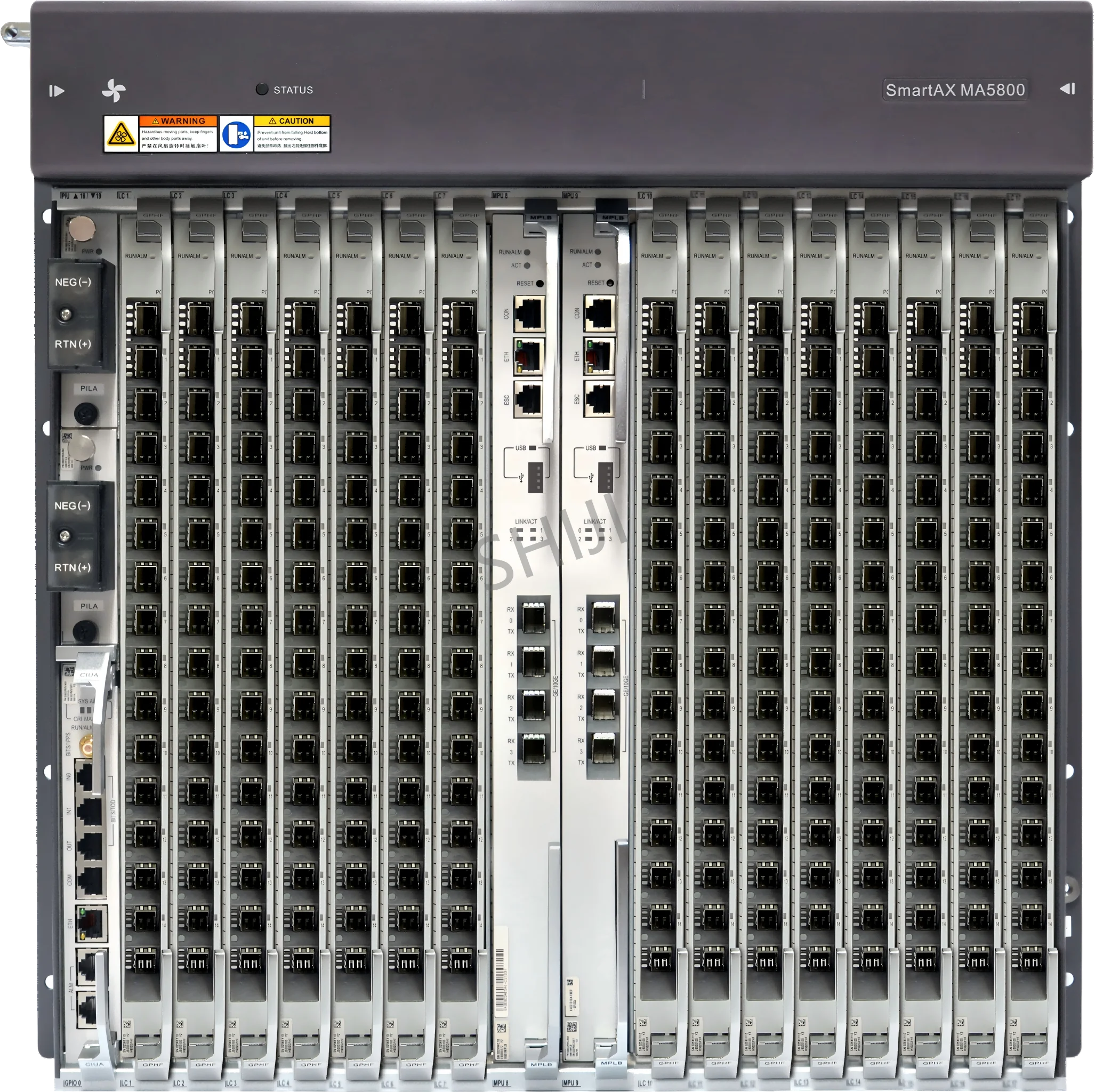 SmartAX MA5800-X15 OLT 10G PON Carrier-Class موثوقية XG-PON XGS-PON GPON OLT 1.6Tbps سعة 512 ONUs معدات الألياف البصرية