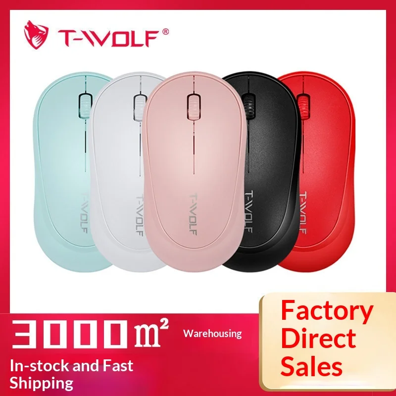 Bestseller T-Wolf New Q18 2.4g Wireless Mouse Ultra Thin Energy Saving Optical Colorful Mouse For Office Business Home Daily Use