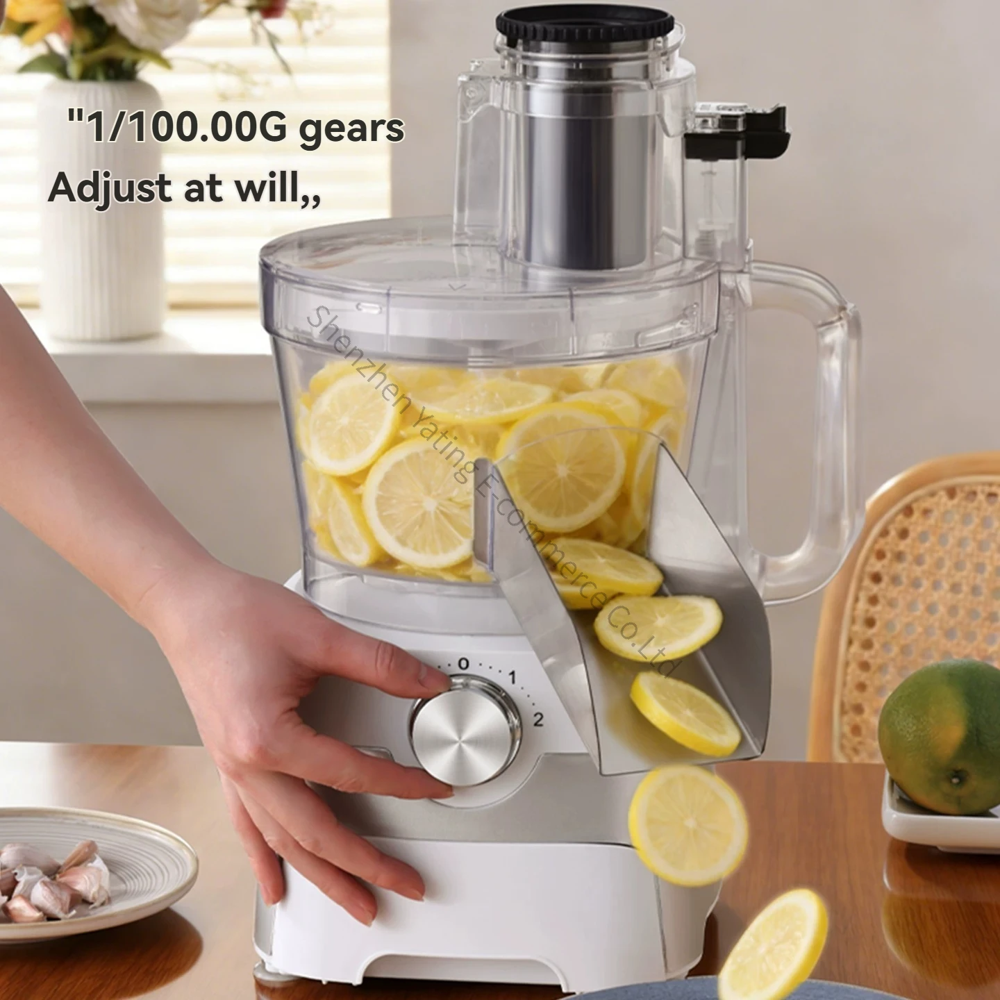 Electric Slicer Household Lemon Slicing Shredded Potatoes Carrots Lemon Garlic Slicer