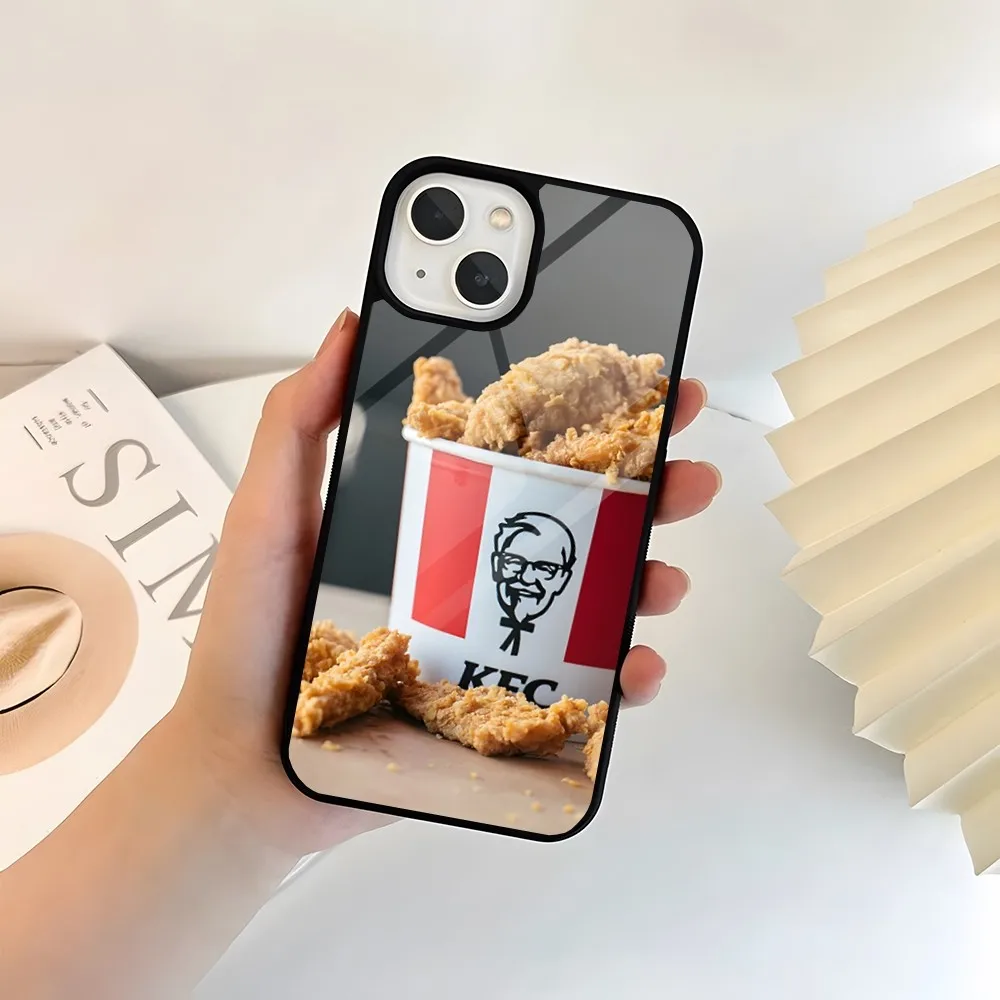 K-KFC Fried Chicken Food Phone Case PC+TPU For Iphone Apple 12 Pro Max 1115 13 14 Mini 6S 8 7 Plus X Xs XR Luxury Back Cover