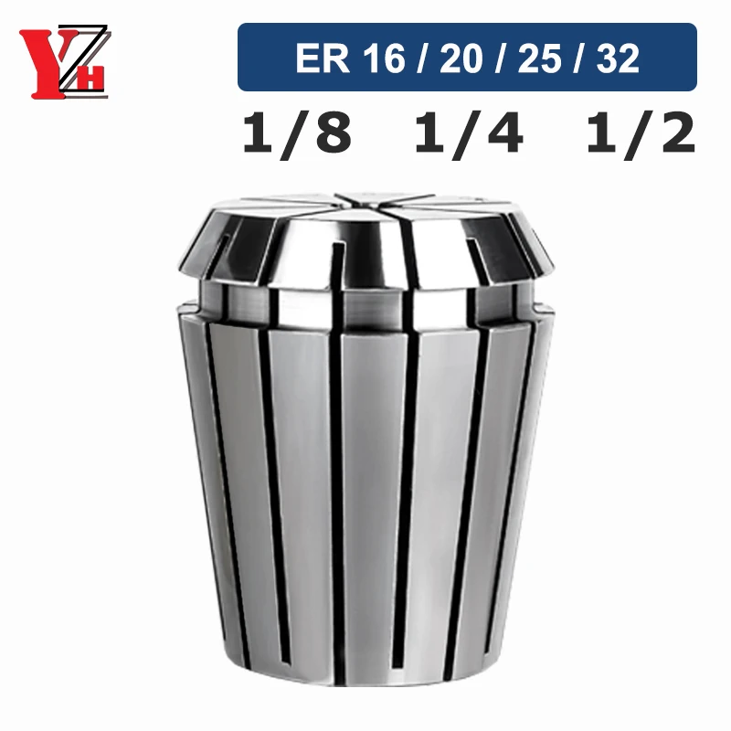 Pinça de Mola er Er16 Er20 Er25 Er32 Er40 3.175 mm 6.35 mm 12.7 mm Alta Precisão 0.008 mm Suporte de Ferramenta de Fresagem Cnc