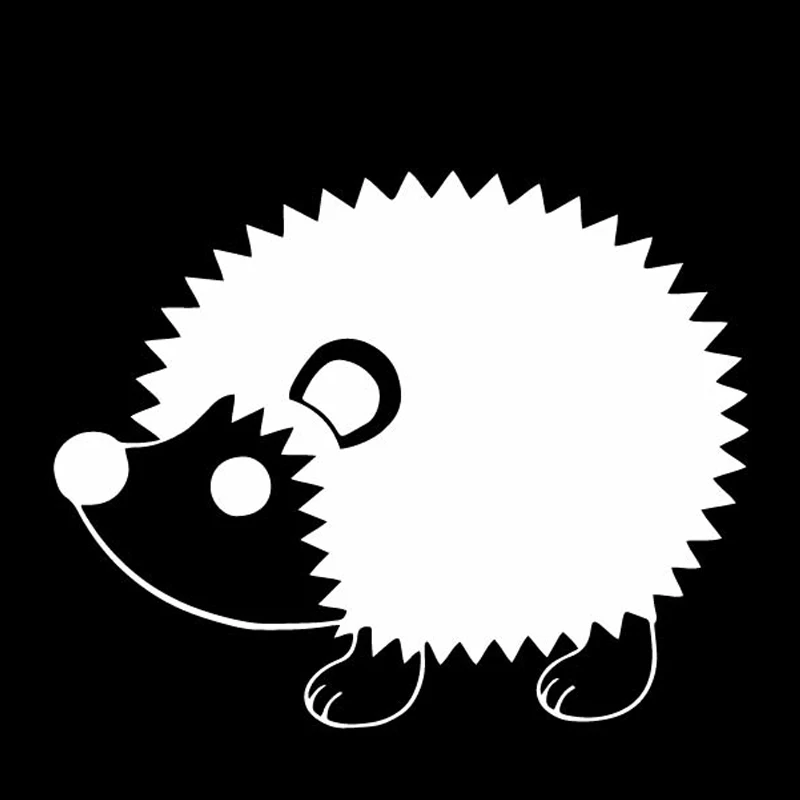 Hedgehog Pattern Cartoon Decals Fashion Car Window Decoration PVC Waterproof Sunscreen Car Sticker Black/white/red/laser/silver