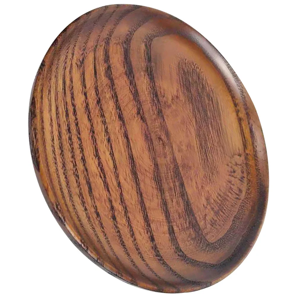 

Wood Serving Tray Round Charcuterie Board For Cheese Snack Dessert Fruit Plate Multi-Function Bread Tray Pizza Platter