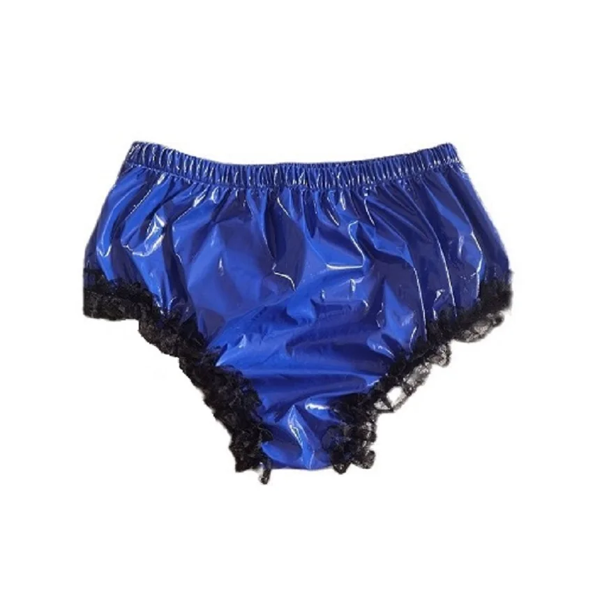 

Sexy Chastity Belt Panties Women Wet Look PVC Satin Panties Faux Leather Panties Sexy Open Crotch Panties Sexy Belt Locks