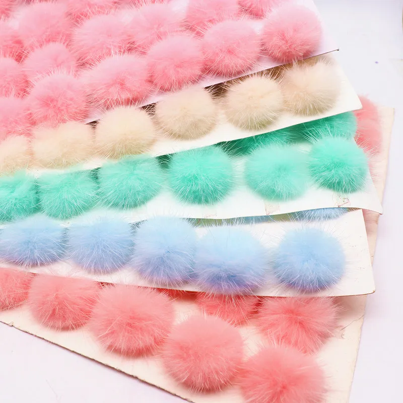 5pcs 50pcs 40mm Pompones Real Natural Mink Pompom Fur Ball 4cm DIY Pompon for Jewelry Making Crafts Supply Garment Accessories