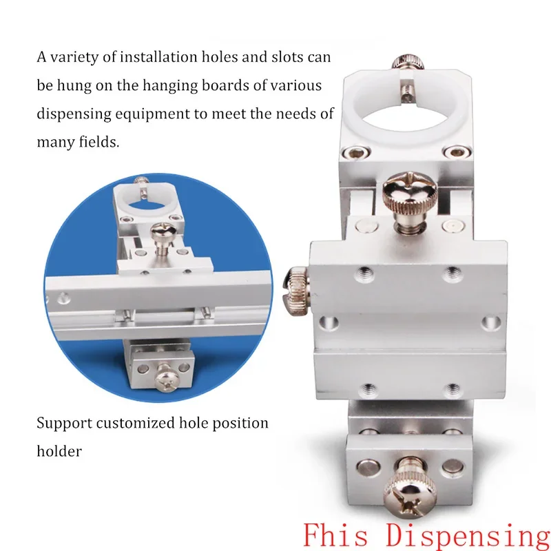 Three Dimensional Fine Adjustment Dispensing Support Dispensing Valve 30cc 50cc Needle Cylinder Aluminum Alloy Fixed Bracket