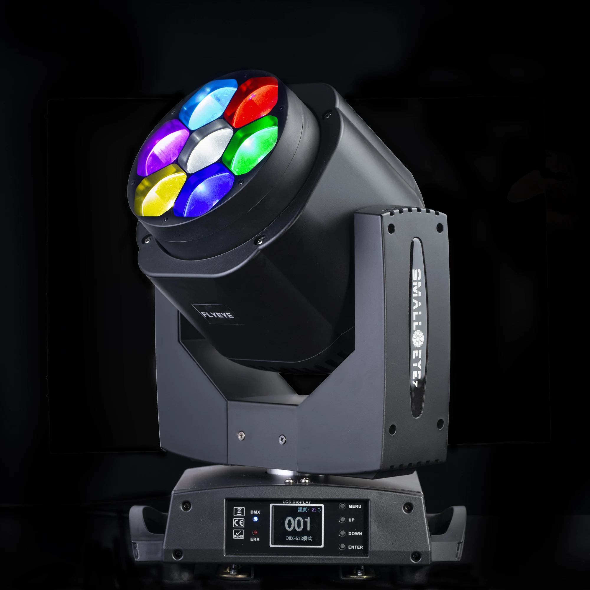 Jacmui ไฟโฟกัส LED 7*15W แบบ4-in-1สีเต็มรูปแบบไฟหลอดไฟหน้าเวทีสำหรับดีเจคลับ