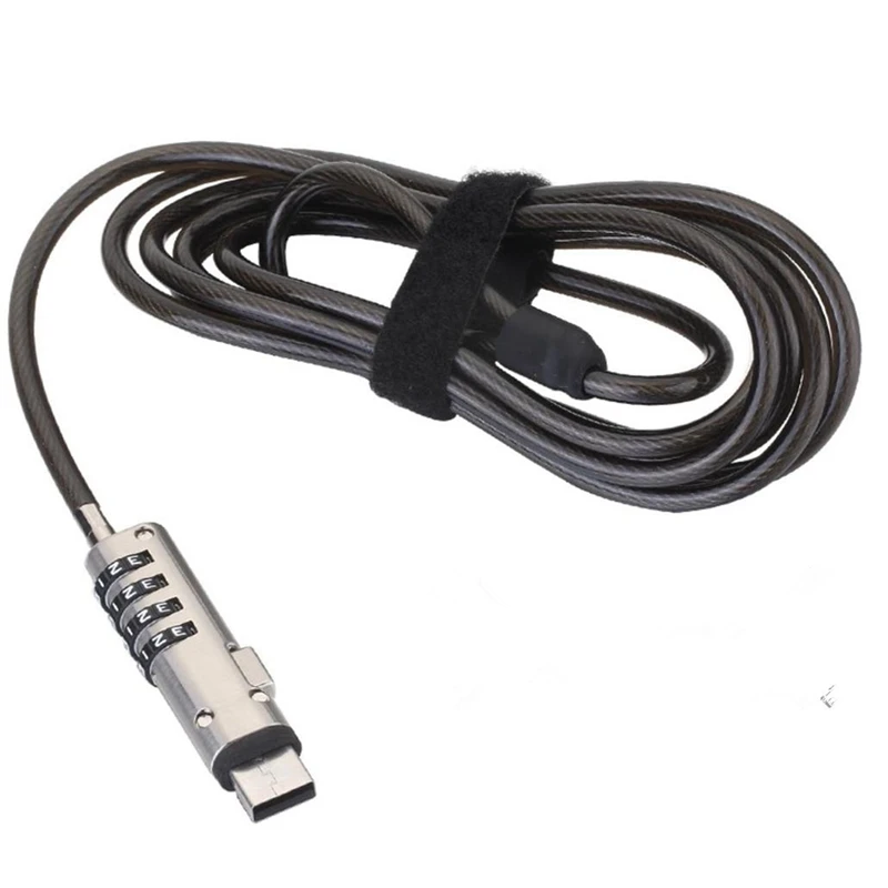 1 pz Laptop Notebook Cable Lock 4 cifre Password Lock e 1 pz 4 Digital Universal Lock USB Laptop Security Cable Lock