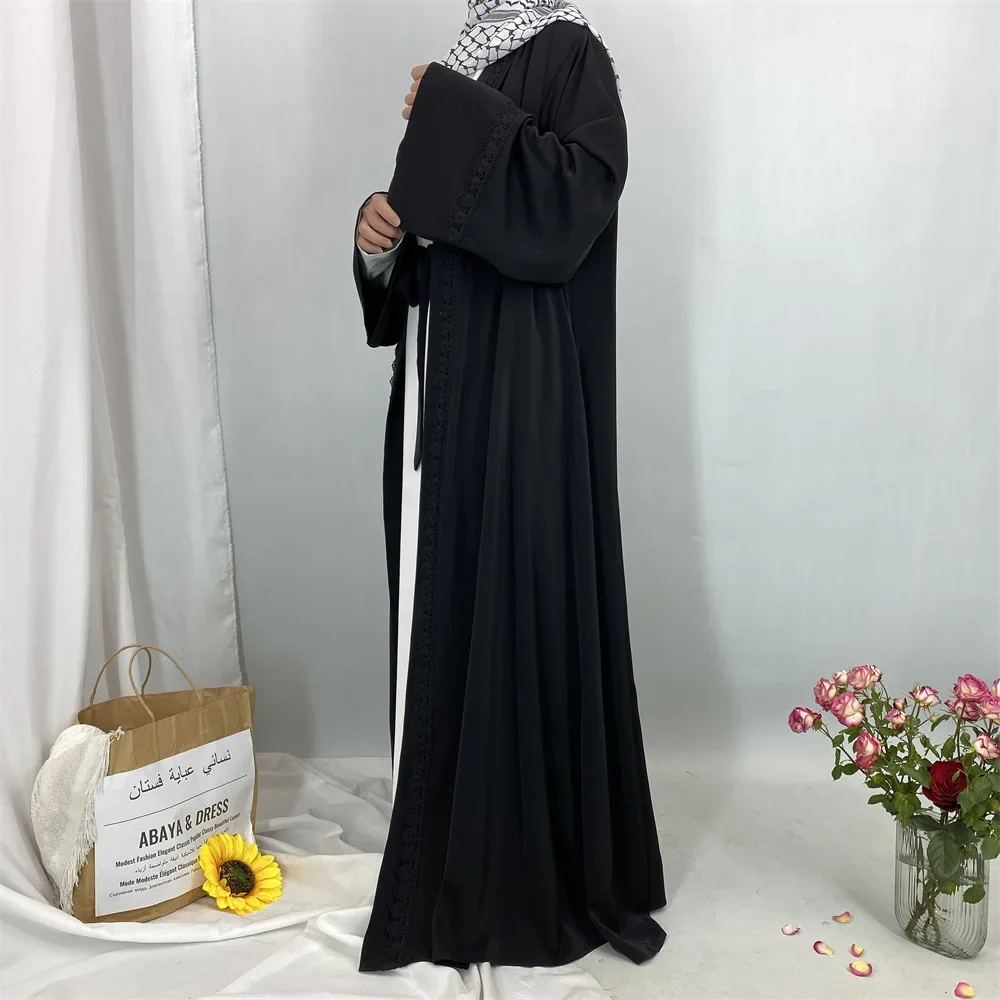 Robe longue élégante, ample, Maxi, mode, vêtements pour femmes, Cardigan Abaya, couleur unie
