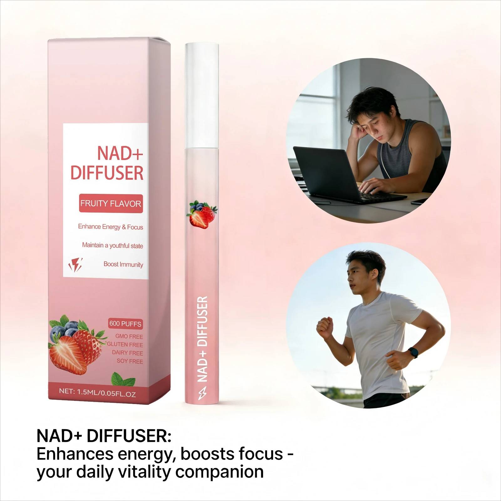 Fruity Herbal Diffuser Breathing Smoothing Booster Energy Long Lasting Nourishing Daily Body Cleansing Care Essence Energy Bar
