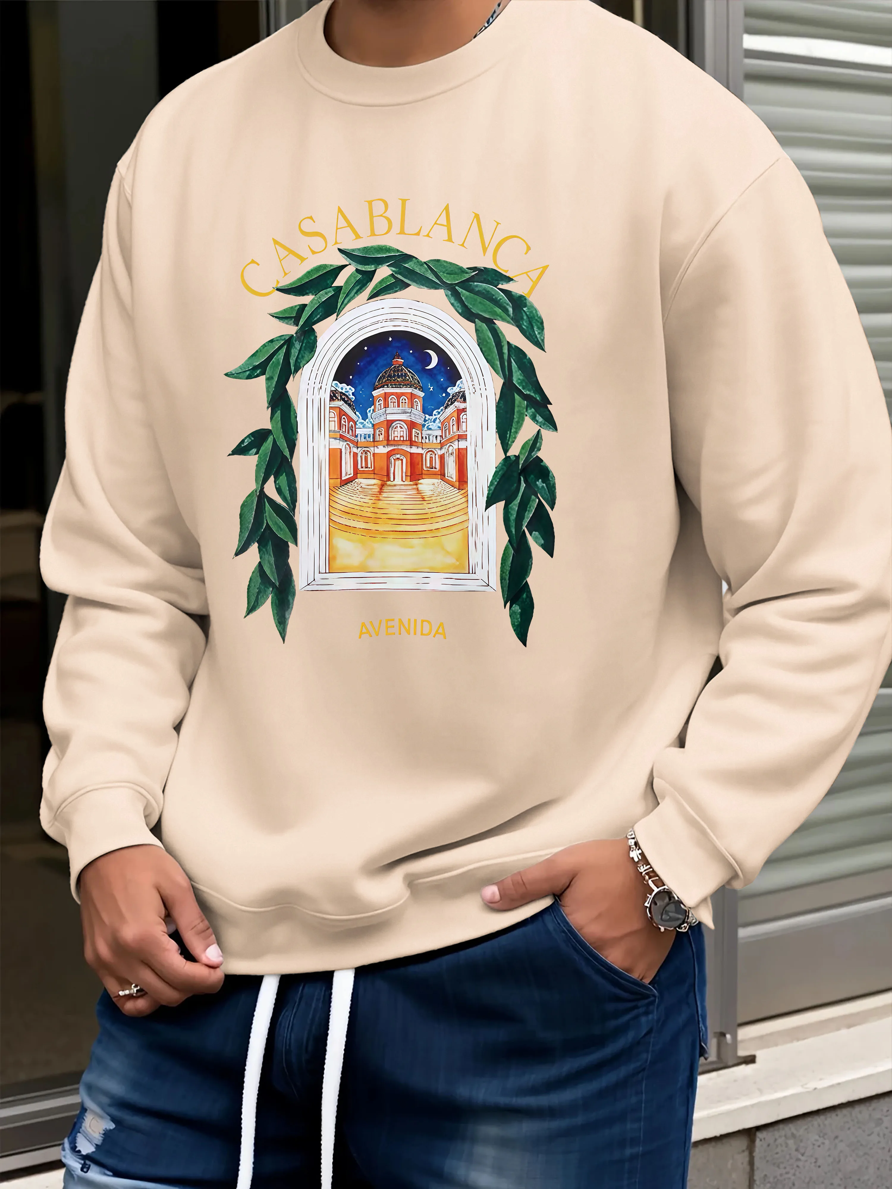 سويت شيرت رجالي بطبعة جرافيك من Ling Moyun - نسيج بوليستر ناعم مريح #3