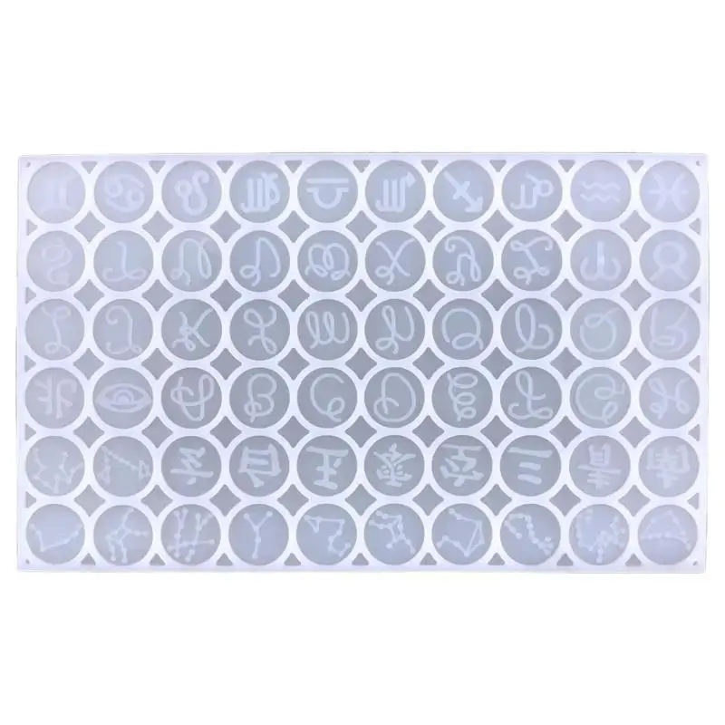 A52E Manschettenknöpfe Manschettenknopf Silikonform Tablett Konstellation Rundes Symbol Hängender Anhänger Ornament Epoxidharz – Detail 10