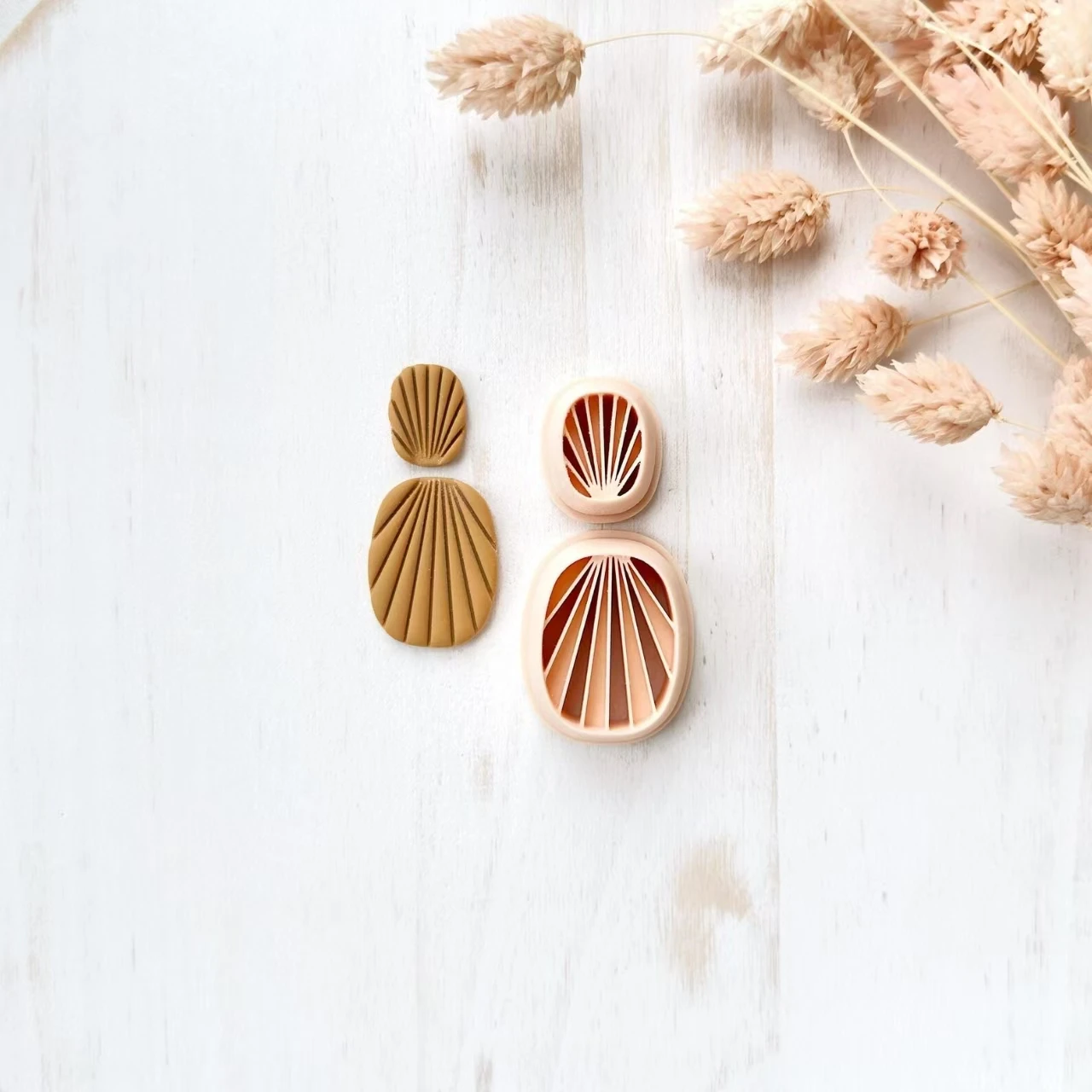 Polymer Clay Earring Cutter set, FAUX STONE, Dangle Clay Cutter, Abstract shape clay cutter