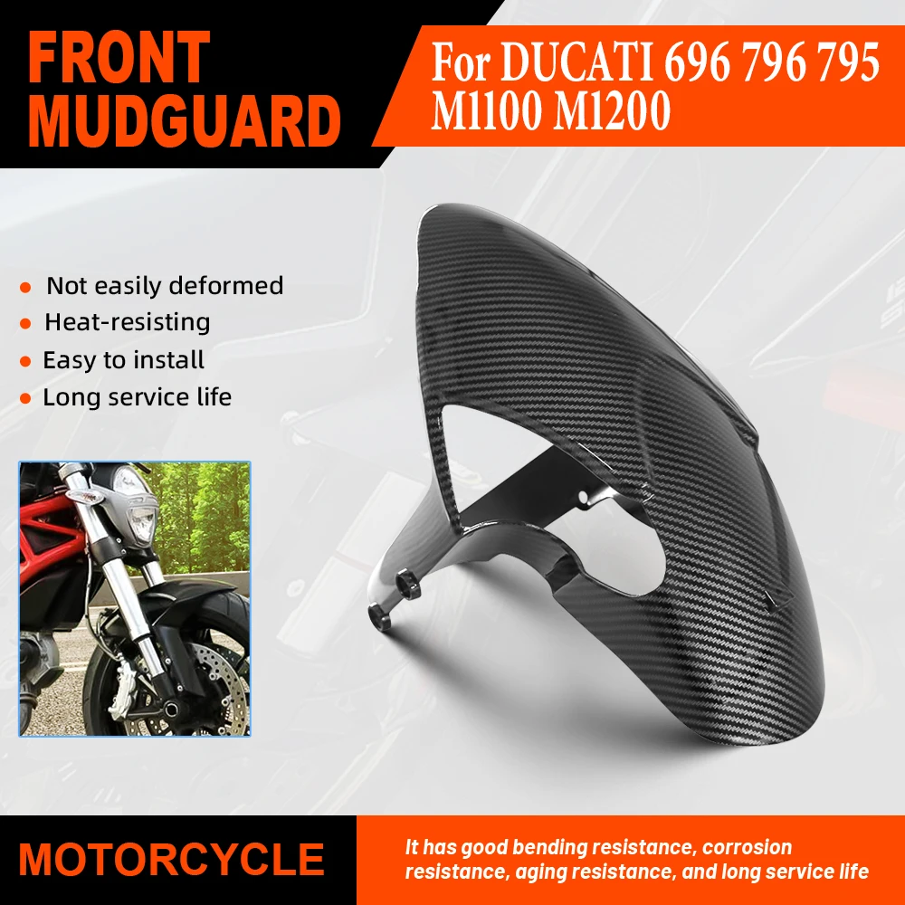 

Motorcycle Front Tire Wheel Fender Mudguard For DUCATI 696 796 795 M1100 M1200 ABS Plastic Splash Mud Dust Guard Fairing Parts