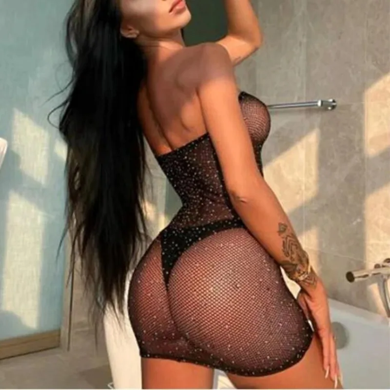 

Сексуальное женское белье, женское прозрачное платье в сеточку, порно нижнее белье, эротическая прозрачная сетчатая пижама с вырезами и открытыми плечами
