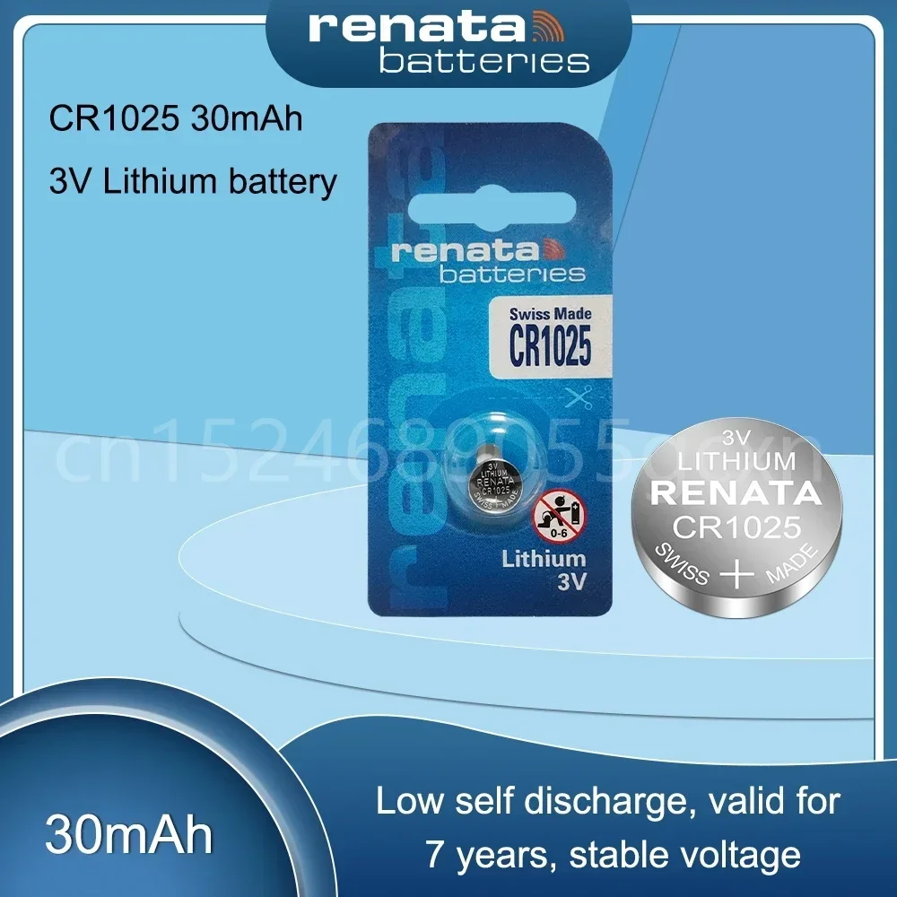 100% Original RENATA CR1025 CR 1025 3V Lithium Battery Button Coin Cell For Calculator Electronic Toy Scale KL1025 DL1025 BR1025