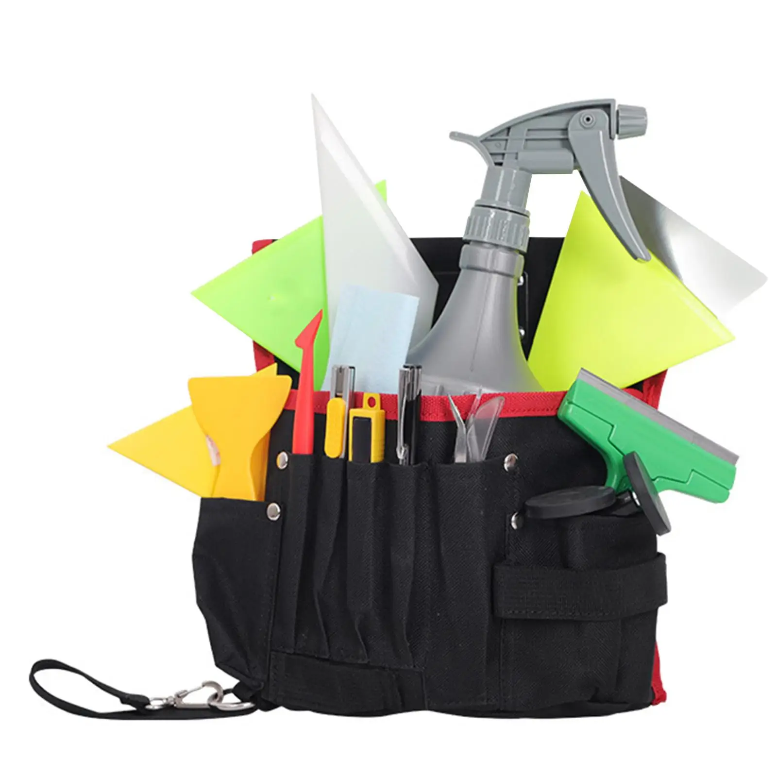 Work Tool Waist Bag Portable Organizer 600D Oxford Waterproof Cloth with Adjustable Belt for Detailing Tools