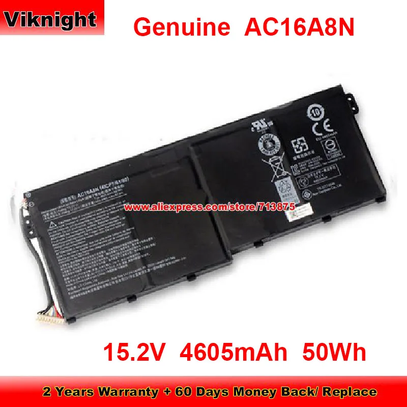 

Genuine AC16A8N Battery for Acer Aspire Nitro V17 VN7793G V15 Nitro BE VN7-593G VN7-793G VN7-593G-772Y 15.2V 4605mAh 50Wh