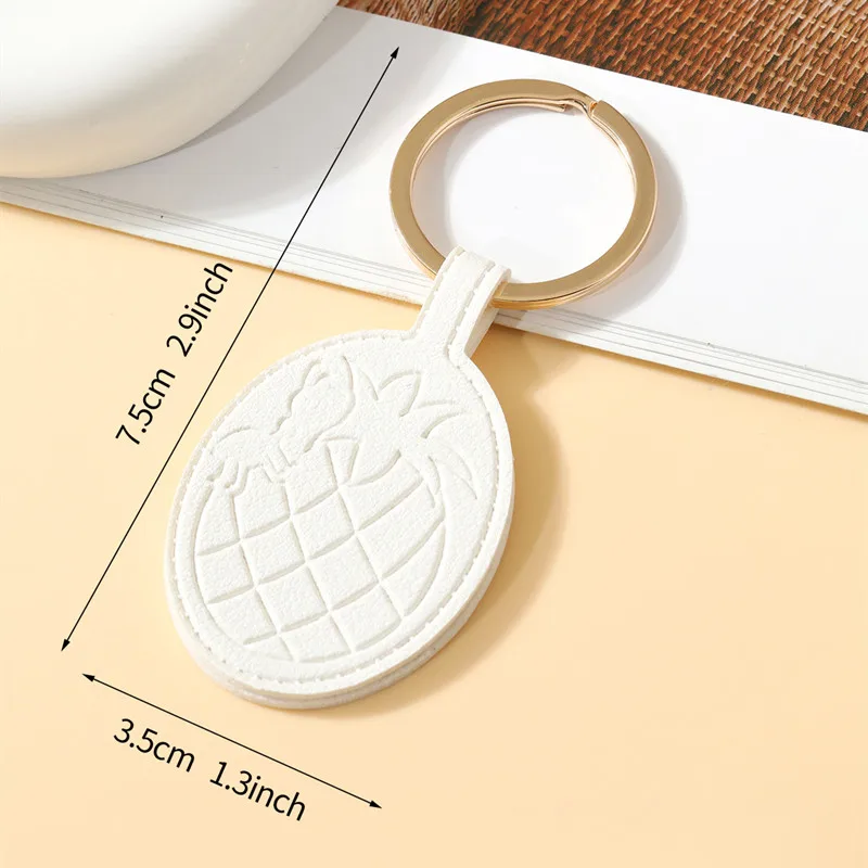 Cheap PU Pineapple Keychain Custom Keyring Pineapple Jewelry Fruit Charms Best Friend Keychain Gifts