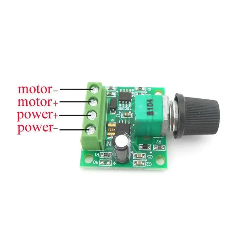 Motor DC1.8-15V PWM Speed Controller Potentiometer Knob Switch Adjustable Speed Regulator Dimmer Control Switch Motor Controller