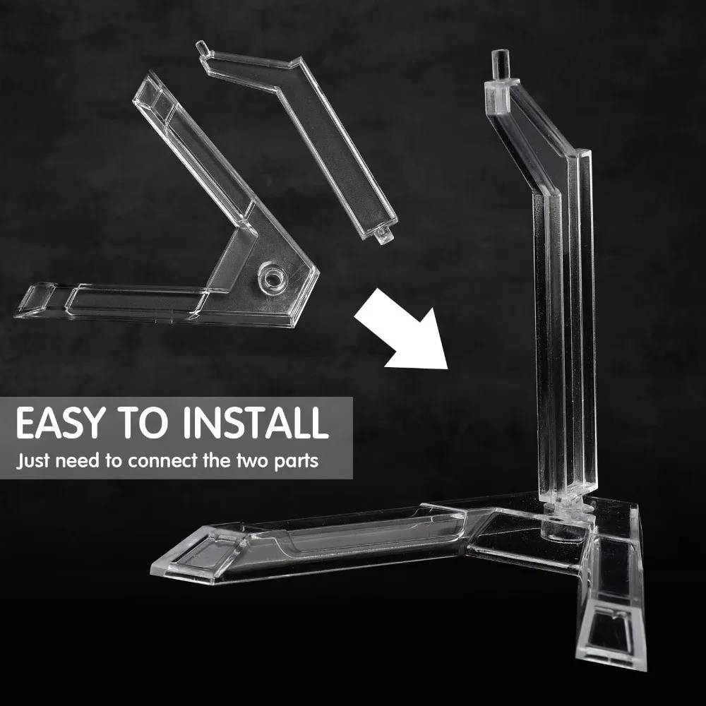 Transparent Action Figure Display Stand Assembly Rack Gundam Models Movable PVC Action Base Stand for HG 1/144 Cinema Game