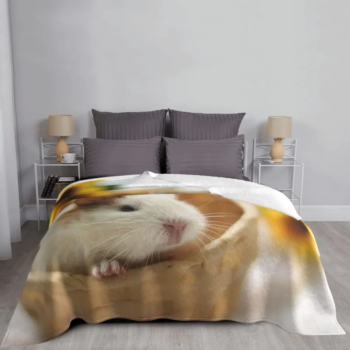 Guinea Pig Blanket Fleece Autumn/Winter Animal Cute Multifunction Ultra-Soft Throw Blankets for Sofa Outdoor Bedspreads