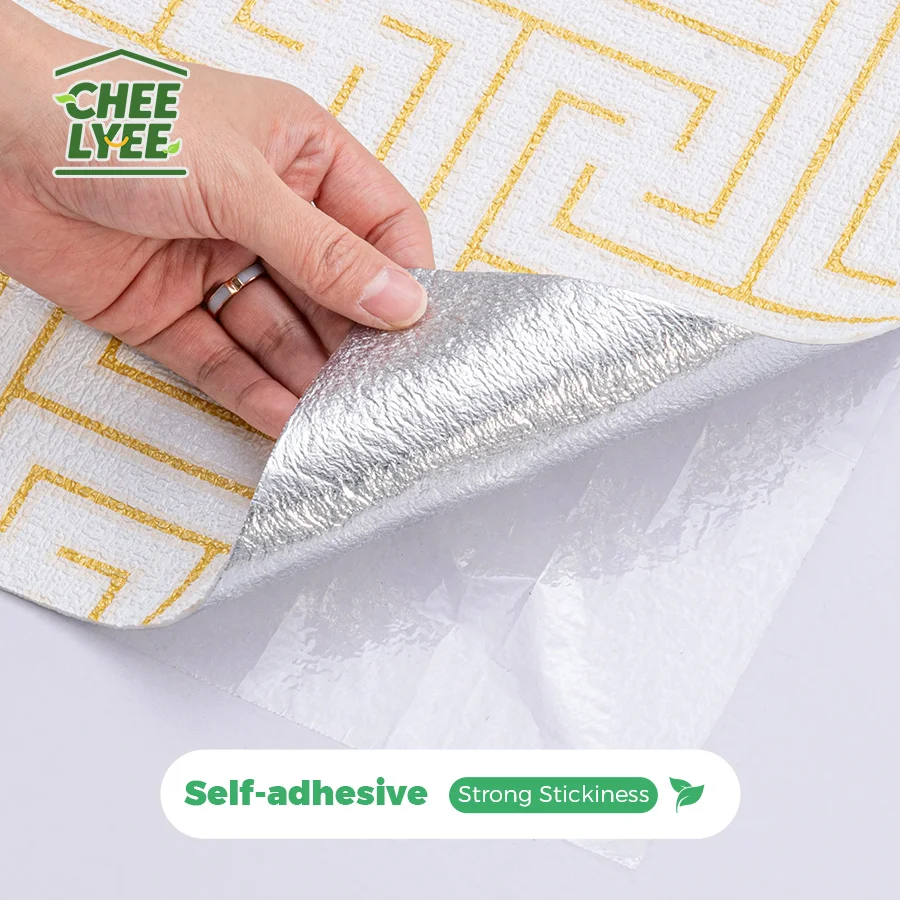 1 Roll Self-Adhesive Sxp Linen Roll Material, Background Wall Decoration Sticker, 2mm Thickened Version, Self-Adhesive Foam Wall Sticker, Easy to Renovate, Suitable for All Indoor Spaces, 50X300Cm/1000Cm