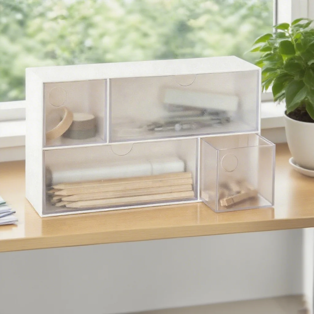 drawer-style-high-value-stationery-storage-box-marker-tape-desktop-storage-dustproof-box