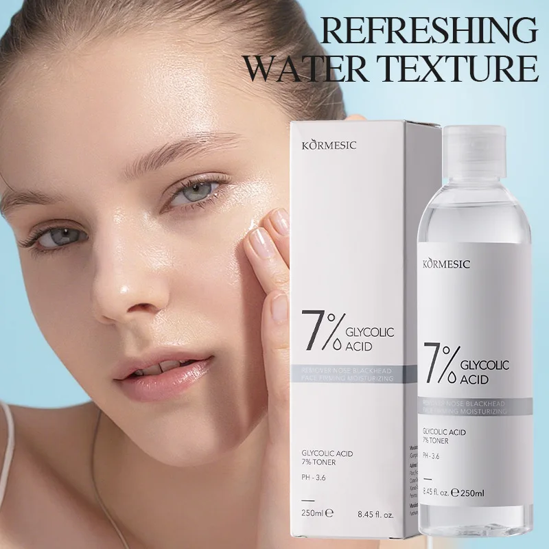 250ml 7% Glycolic Acid Face Toner Shirnk Pores Hydrating Moisturizing Pore Tightening Firming Balance Oil Control for Skin