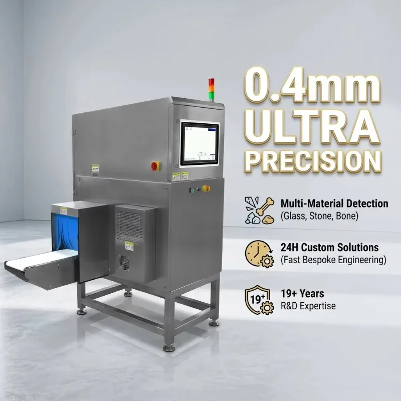 High-performance, High-precision X-ray Inspection Machine for Canned Food Bottles, with a Thickness of 0.4mm for Metal Cans.