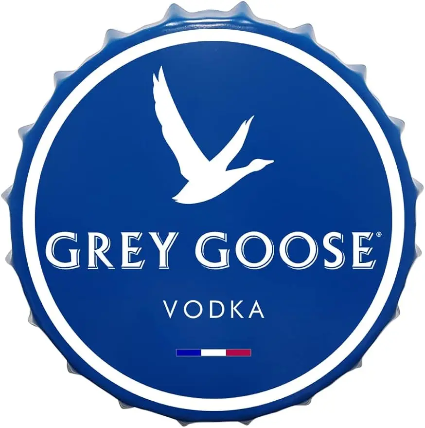 Gray Goose Decorative Bottle Caps Metal Tin Signs Cafe Beer Bar Decoration Plat 13.8