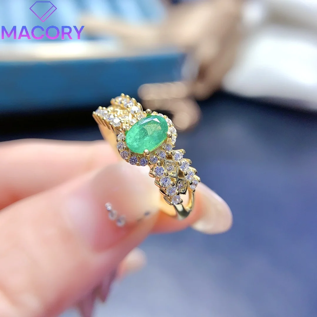 Dating emerald ring silver 925 female wedding luxury luxury brand replica gem free shipping exquisite jewelry.