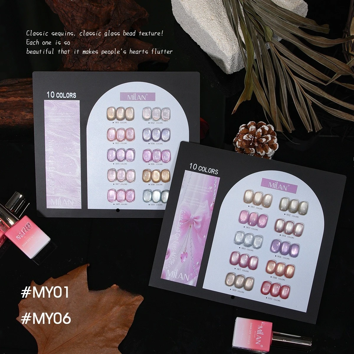 

10Colors Red Purple Cat Magnetic Nail Gel Polish Autumn Glass Bead Effect Magnetic Gel Soak Off UV LED Gel Vanrish Xmas Manicure